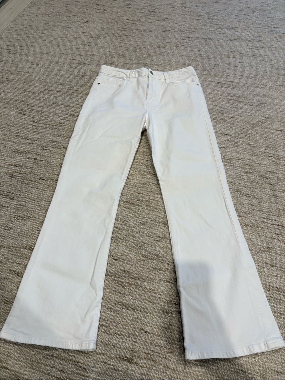 Frame Denim White Wide-Leg Jeans